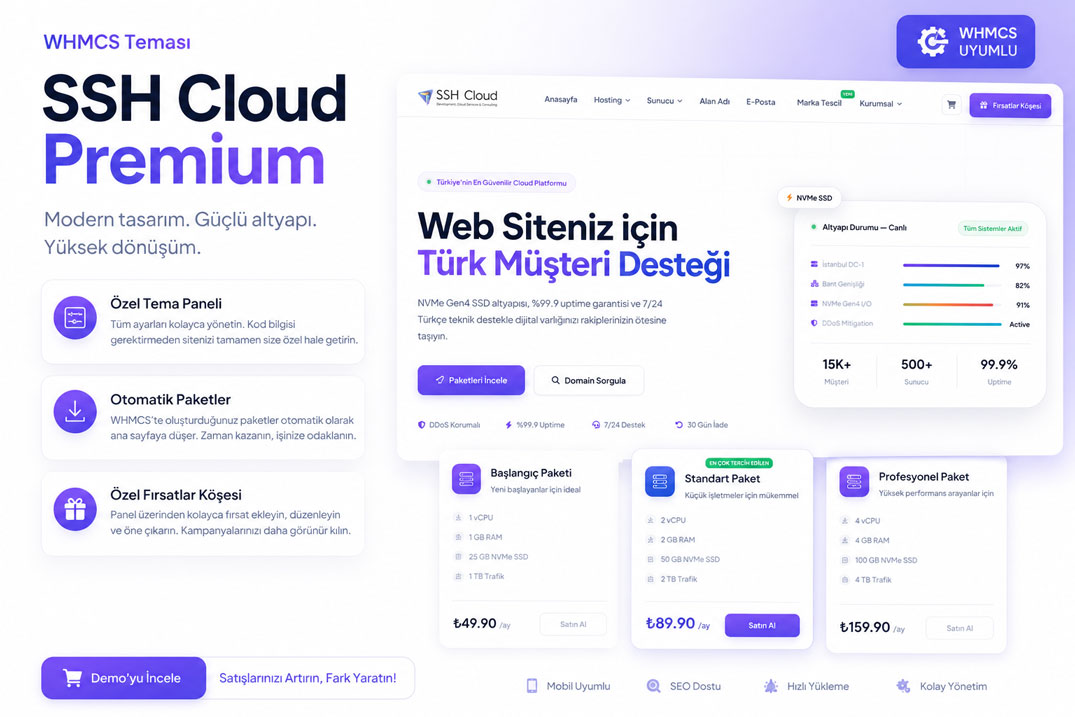 SSHCloud WHMCS Theme